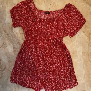 SHEIN Floral Off-Shoulder Romper